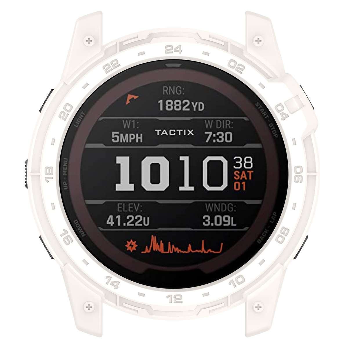For Garmin Enduro2 / Tactix7 Armor Hollow TPU Watch Case(Lvory White)
