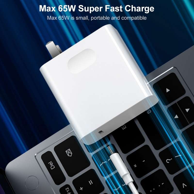 For Huawei MateBook Laptop Fast Charging Cable 65W Dual Type-C Interface Charging Da ... Length:1m