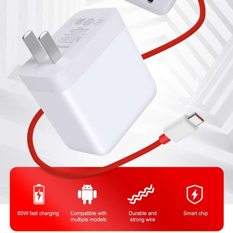 65W Warp Flash Charging Mobile Phone Adapter, Style:65W Charger+1m Fast Charging Cable