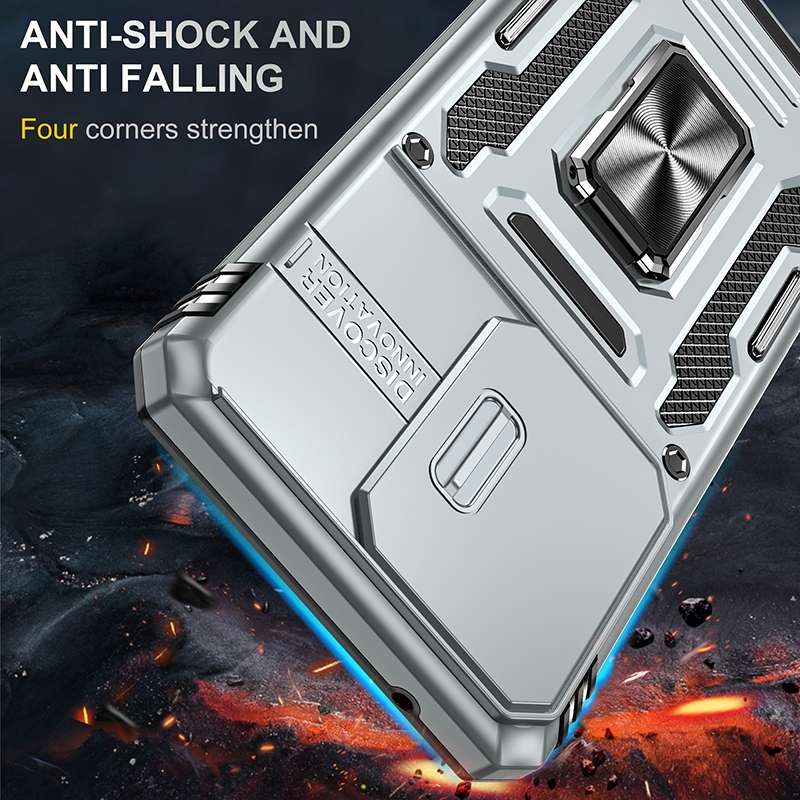 For Samsung Galaxy S20 Ultra Armor PC + TPU Camera Shield Phone Case(Black)