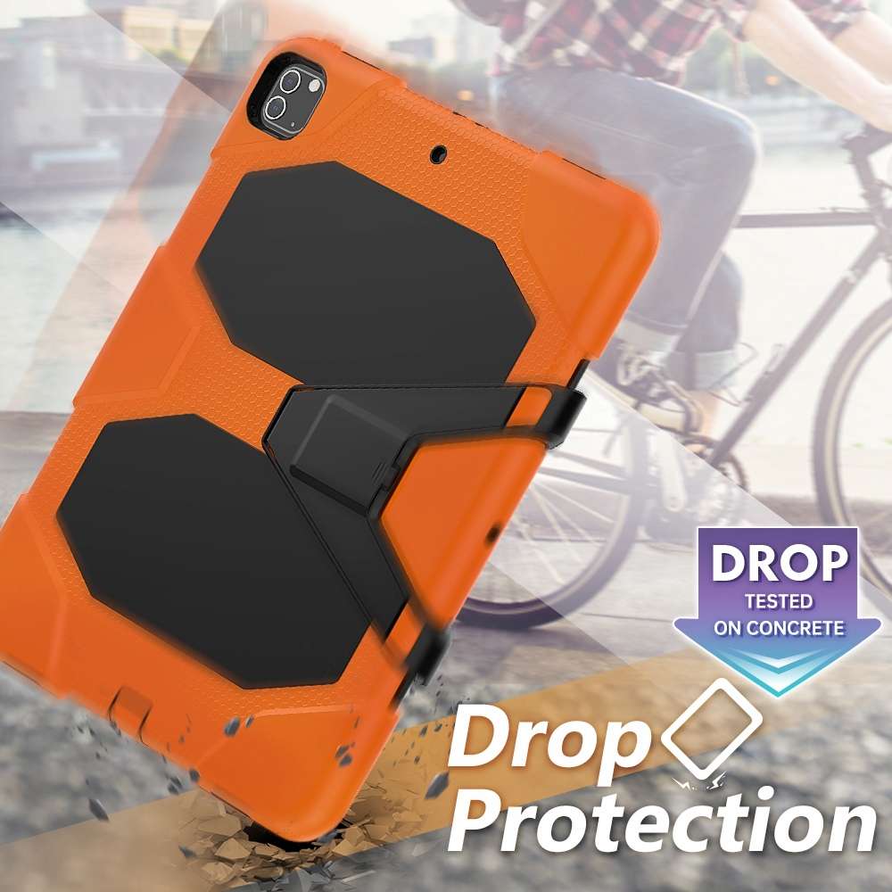 For iPad Pro 12.9 inch (2020) Shockproof Colorful Silicon + PC Protective Tablet Case ... (Orange)