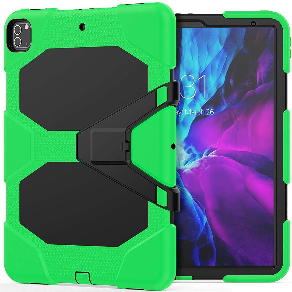 For iPad Pro 12.9 inch (2020) Shockproof Colorful Silicon + PC Protective Tablet Case ... (Green)