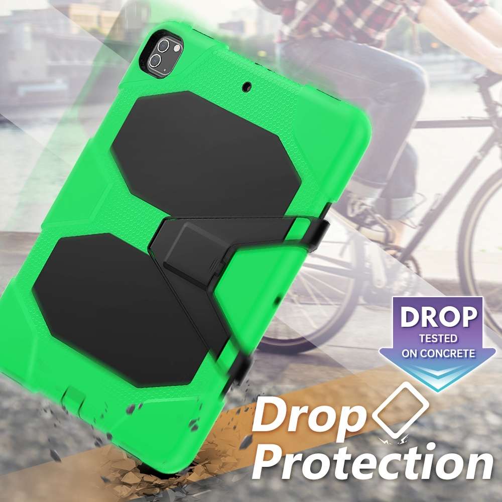 For iPad Pro 12.9 inch (2020) Shockproof Colorful Silicon + PC Protective Tablet Case ... (Green)