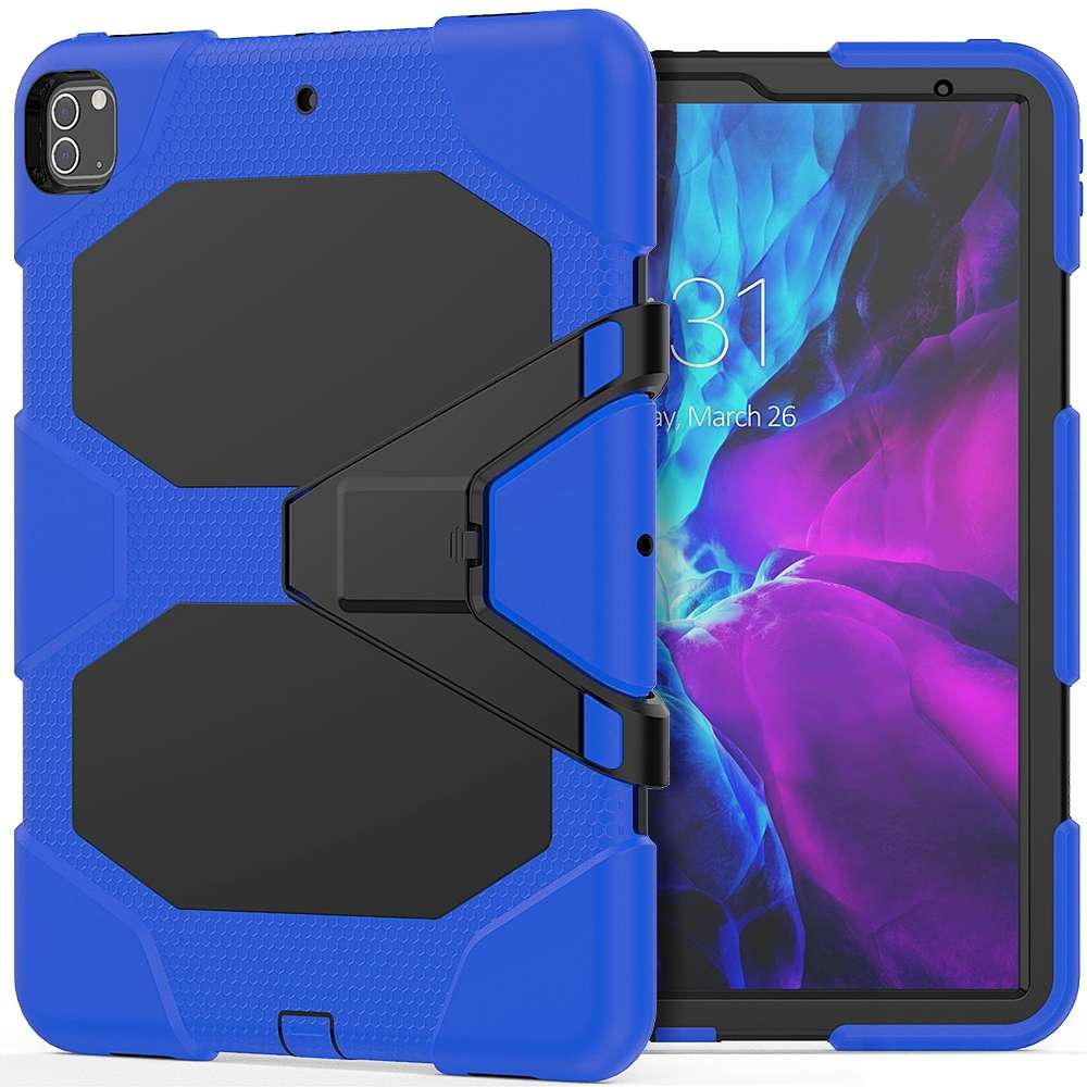 For iPad Pro 12.9 inch (2020) Shockproof Colorful Silicon + PC Protective Tablet C ... (Dark Blue)