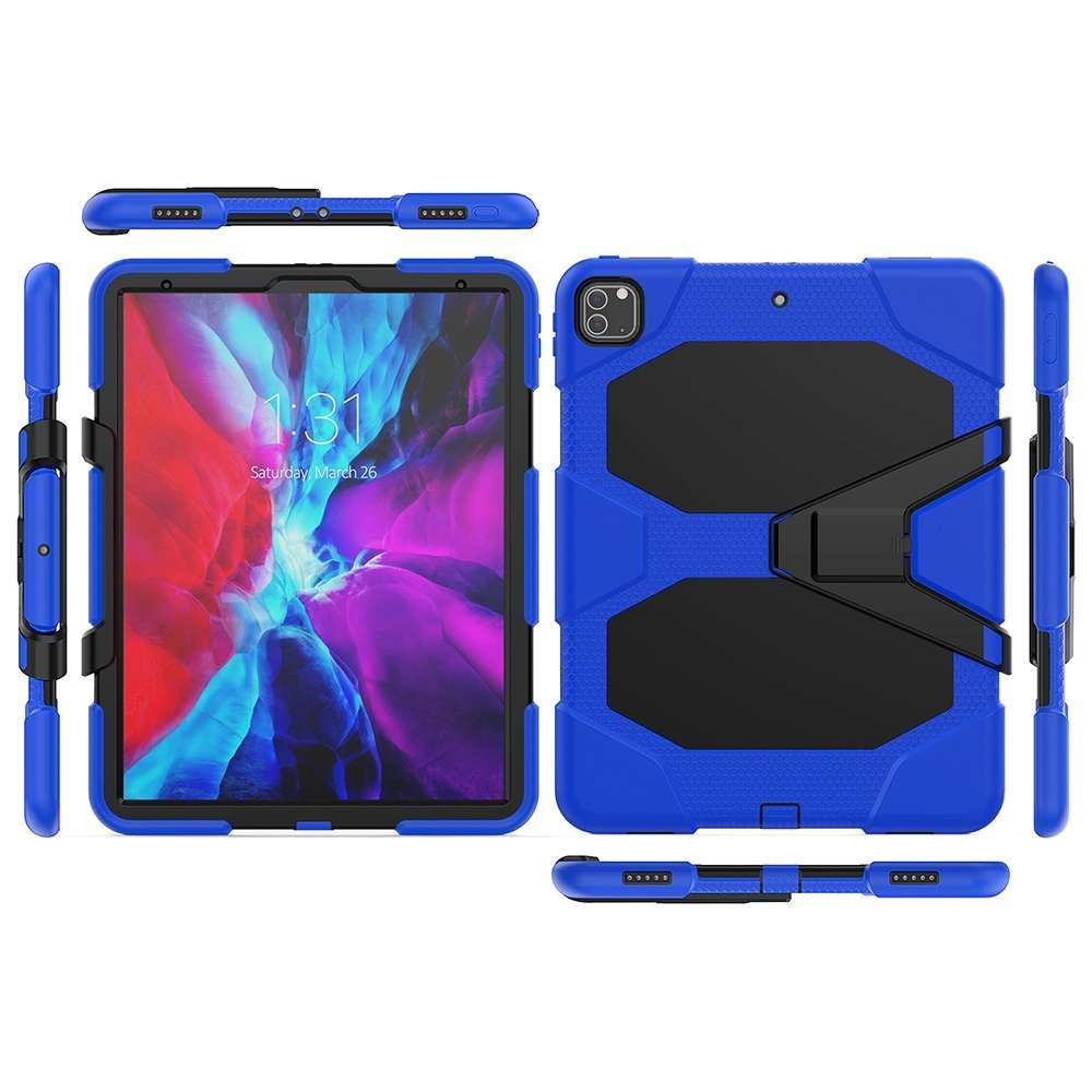 For iPad Pro 12.9 inch (2020) Shockproof Colorful Silicon + PC Protective Tablet C ... (Dark Blue)