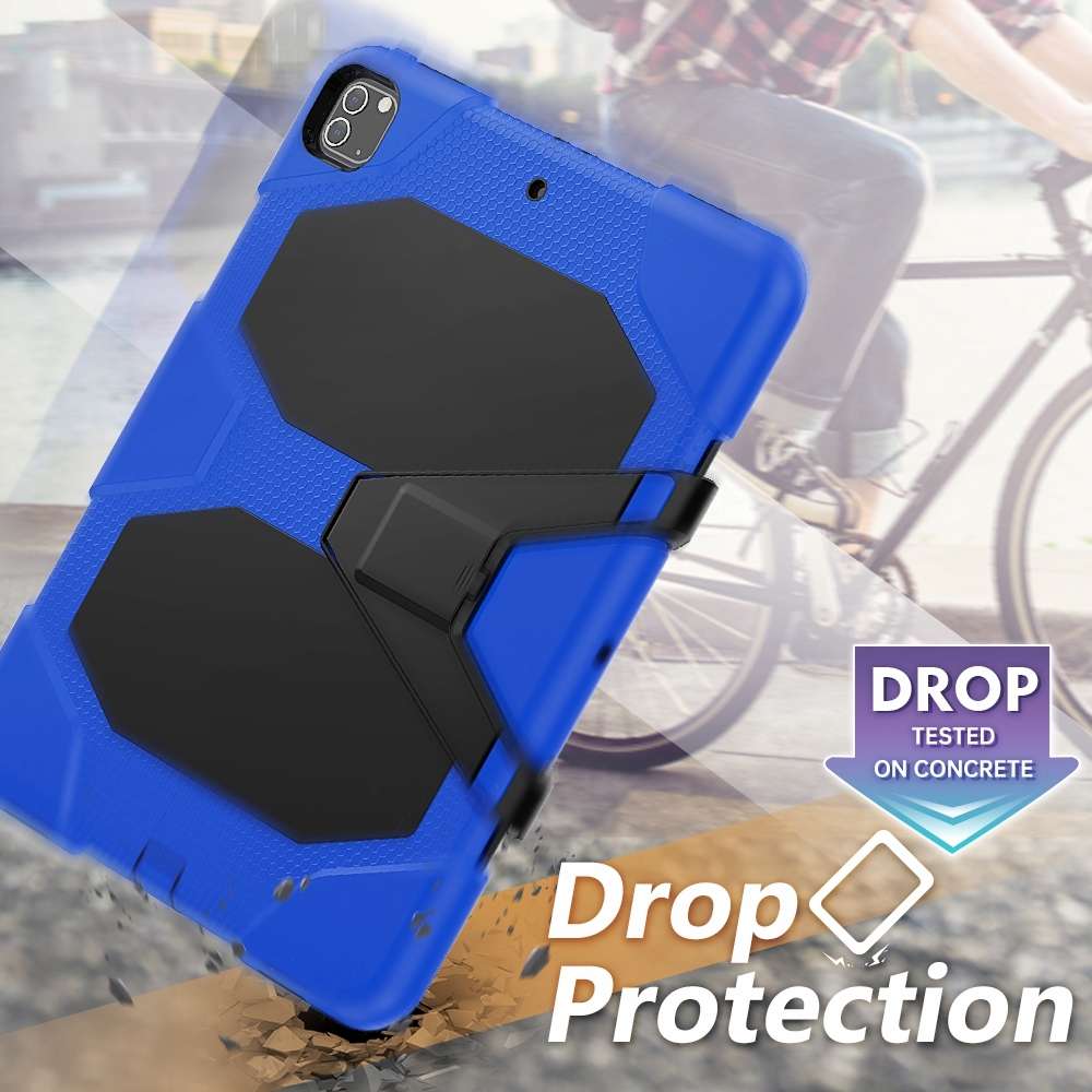For iPad Pro 12.9 inch (2020) Shockproof Colorful Silicon + PC Protective Tablet C ... (Dark Blue)