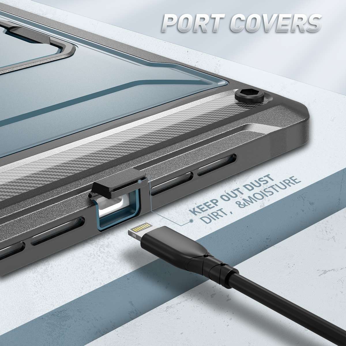 For iPad 10.5 2020 / Air 2019 Explorer Tablet Protective Case with Screen Protector(Sapphire)