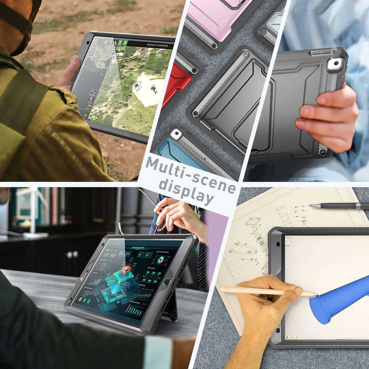 For iPad 10.5 2020 / Air 2019 Explorer Tablet Protective Case with Screen Protector(Metal Grey)