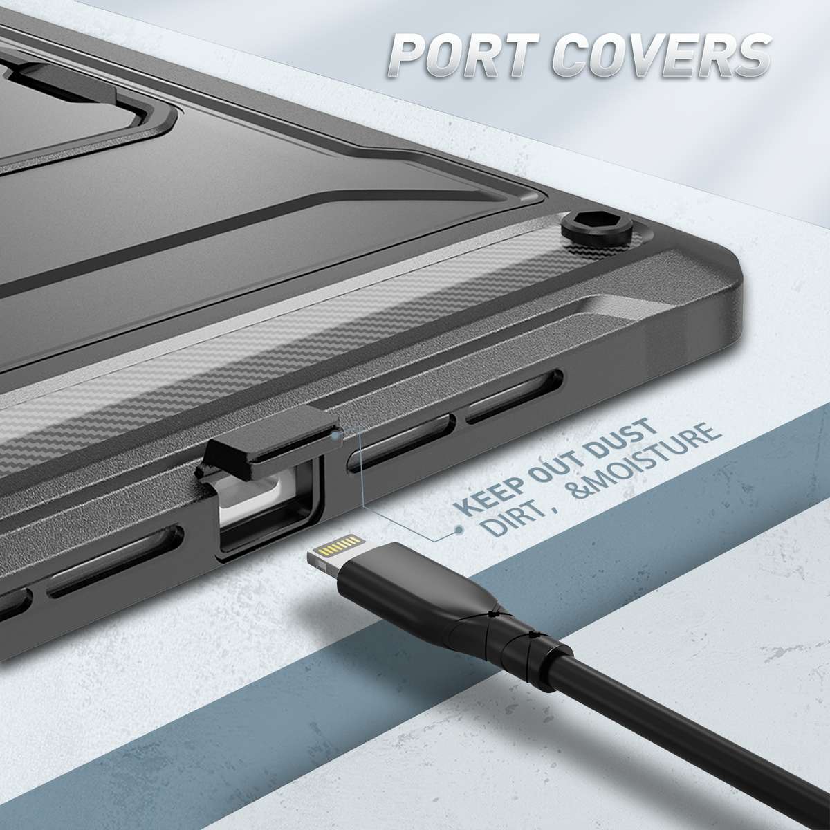 For iPad 10.5 2020 / Air 2019 Explorer Tablet Protective Case with Screen Protector(Matte Black)