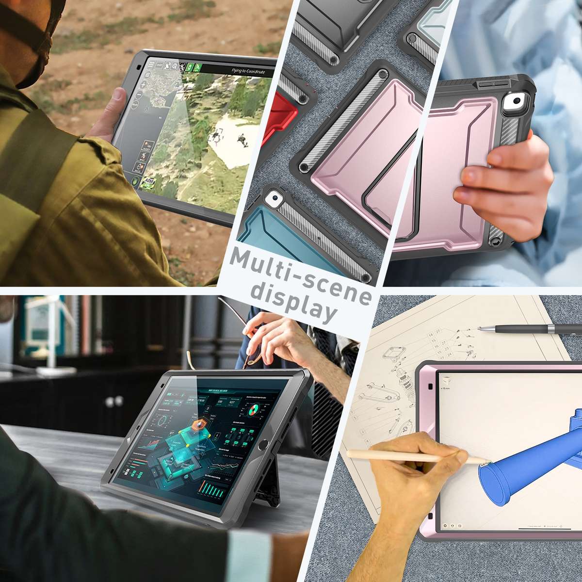 For iPad 10.5 2020 / Air 2019 Explorer Tablet Protective Case with Screen Protector(Violet)