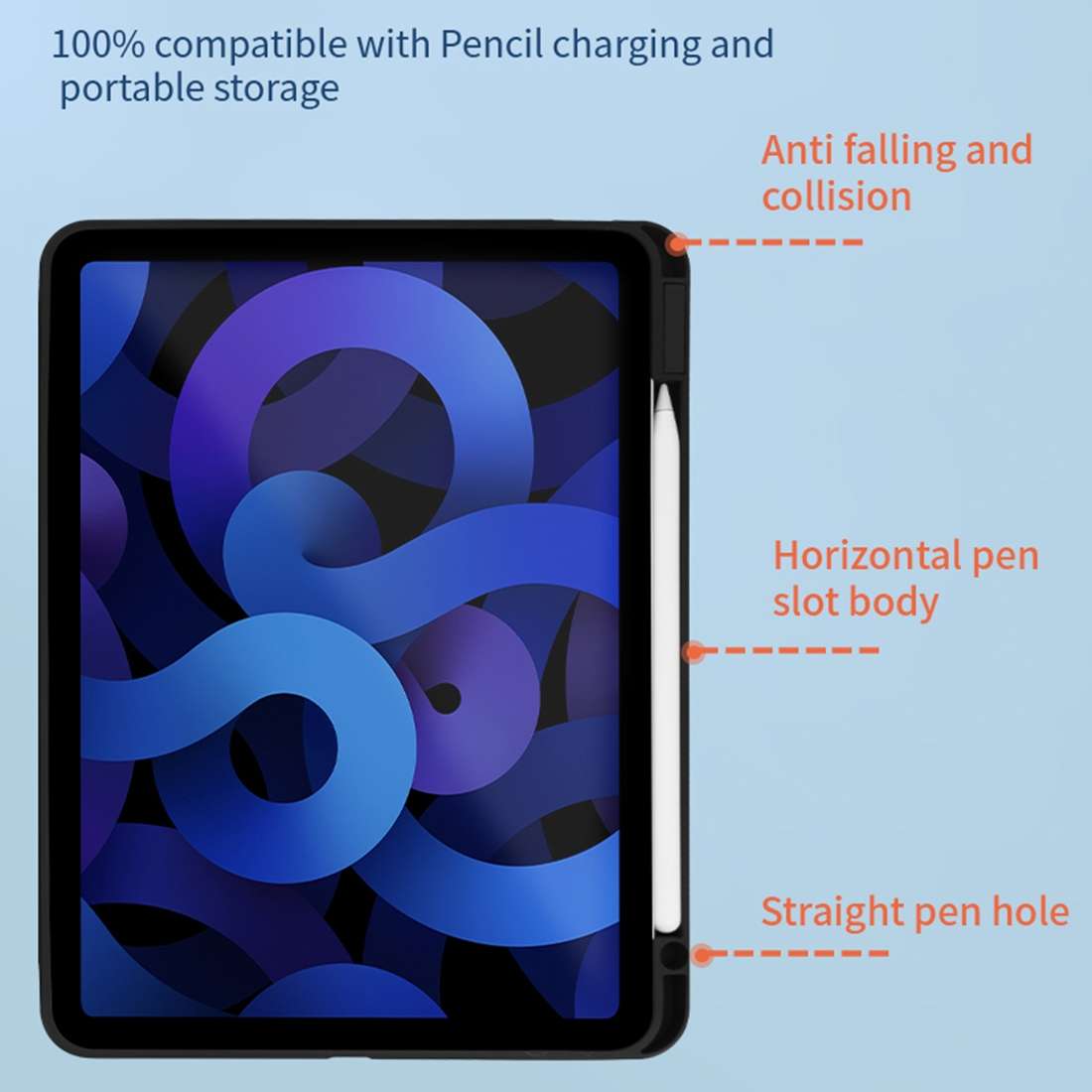 For iPad Pro 12.9 2022 / 2021 / 2020 / 2018 Acrylic 360 Degree Rotation Holder Tab ... (White Ice)