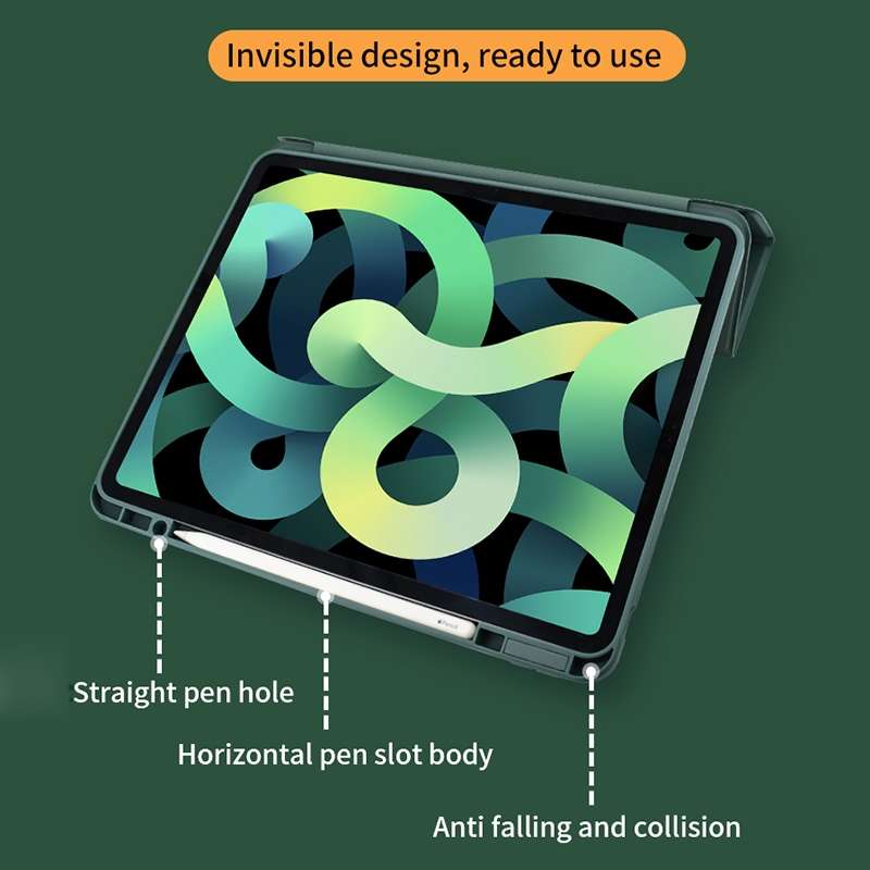 Acrylic 2 in 1 Y-fold Smart Leather Tablet Case For iPad Pro 12.9 2022 / 2021 / 2020 ... (Emerald)