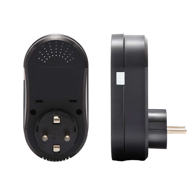 BHT12-C Plug-in LCD Thermostat Without WiFi, EU Plug(Black)