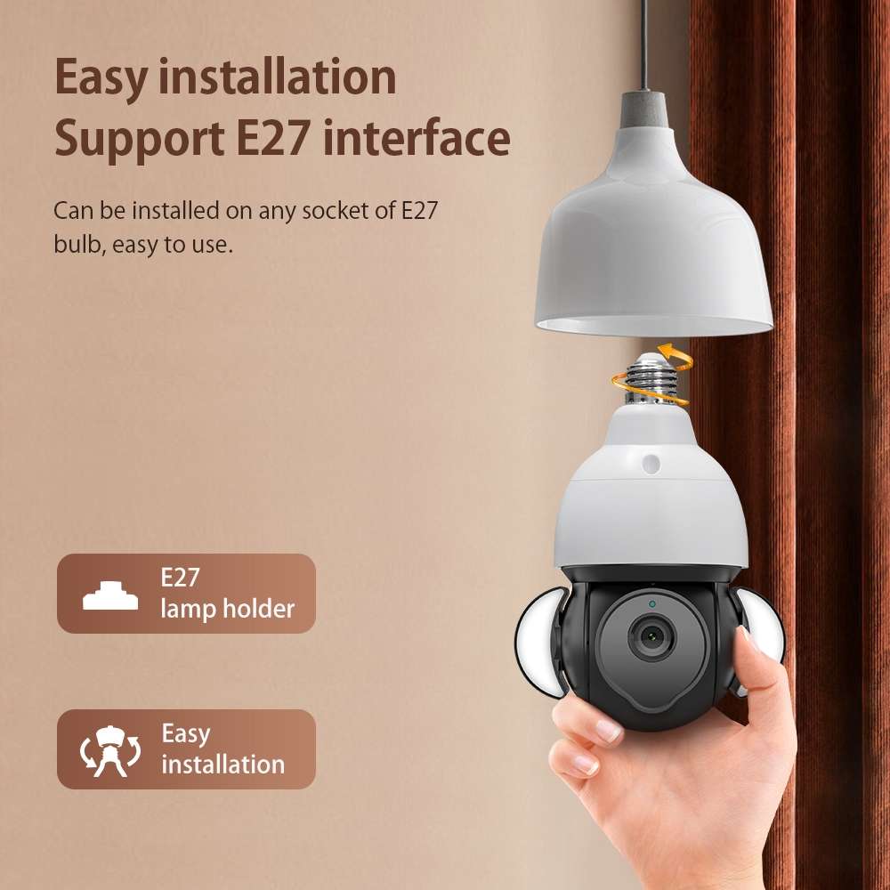 ST-426E-5MP-TY 5MP E27 Light Bulb Floodlight Camera