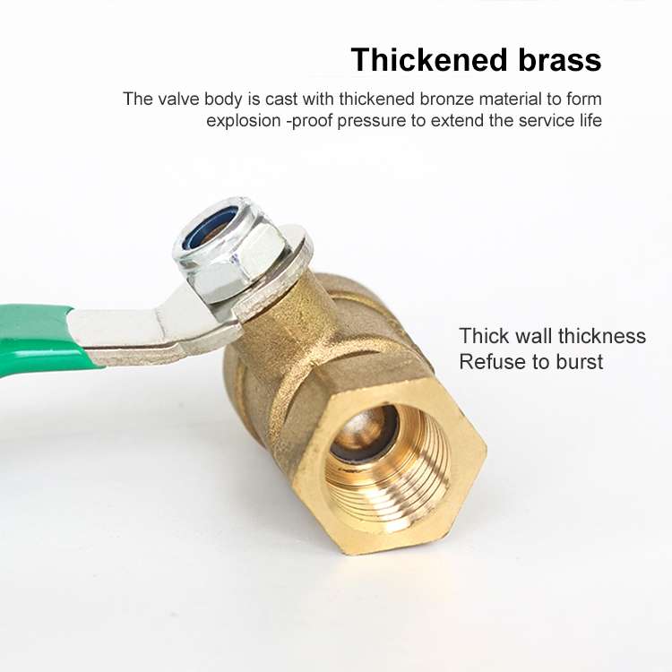 LAIZE Pneumatic Hose Connector Thickened Brass Ball Valve, Size:Outside 2 Point-Barb 10mm