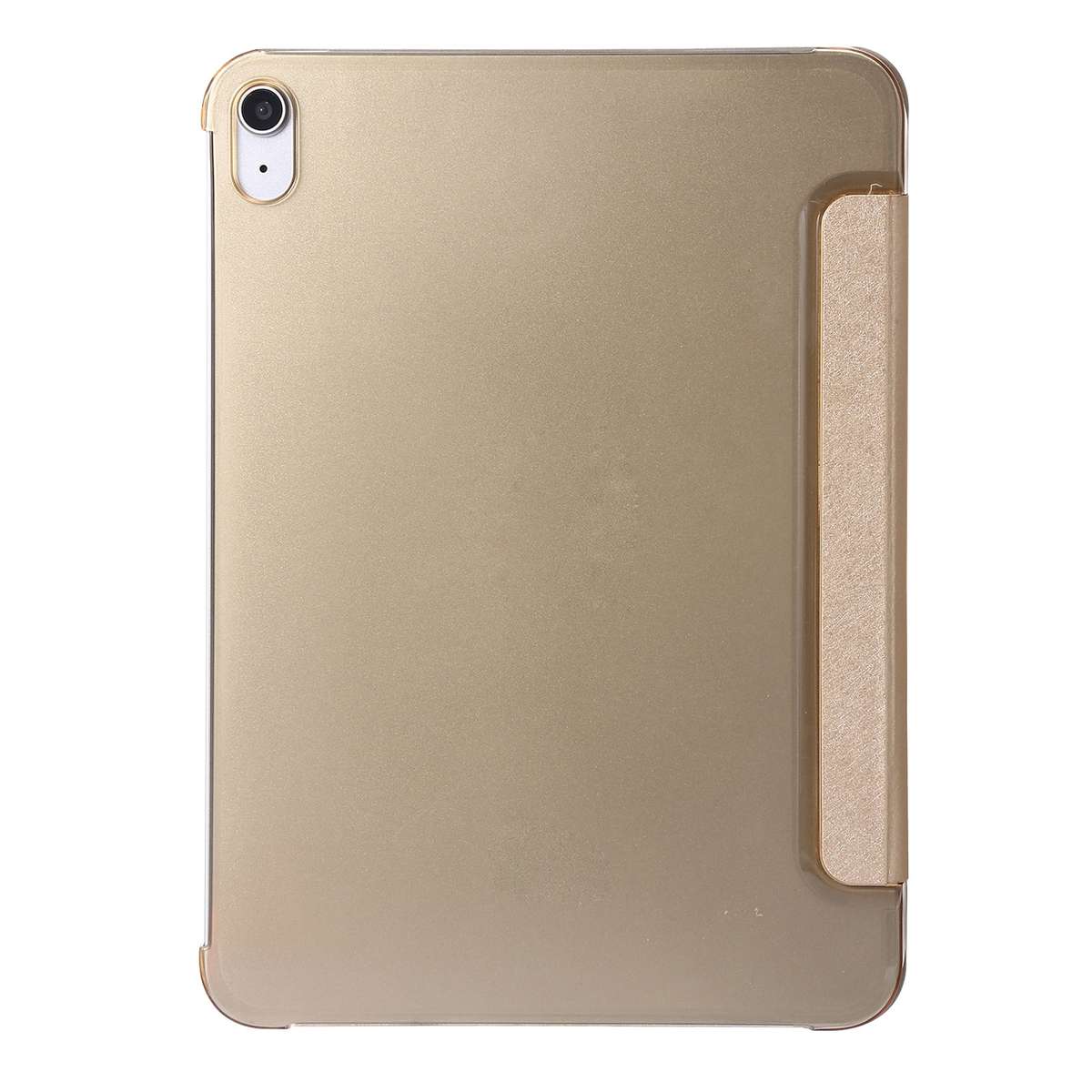 For iPad 2025 / 2022 Silk Texture Three-fold Horizontal Flip Leather Tablet Case(Gold)
