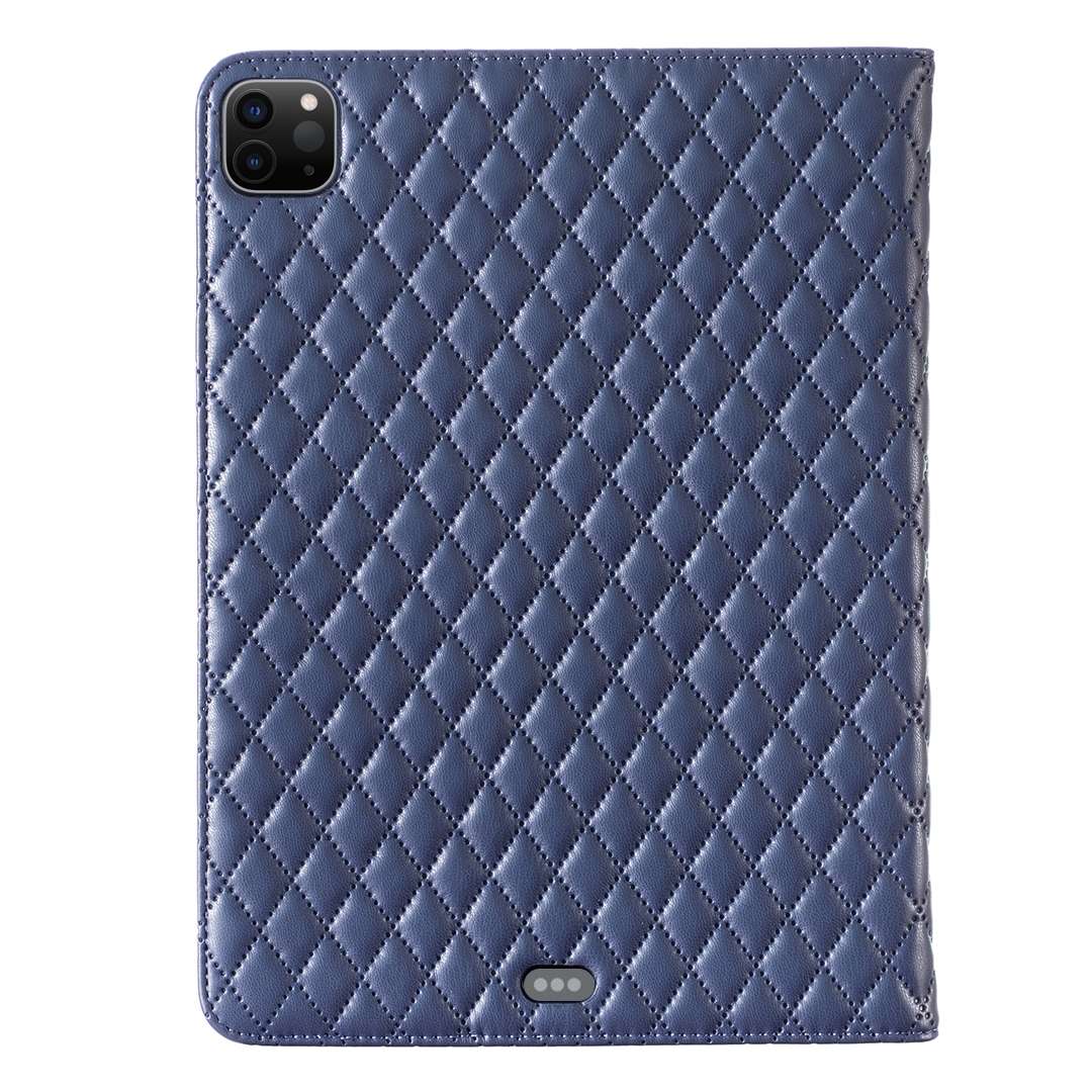 For iPad Pro 11 2022 / 2021 / 2020 Elegant Rhombic Texture Horizontal Flip Leather Tabl ... (Blue)
