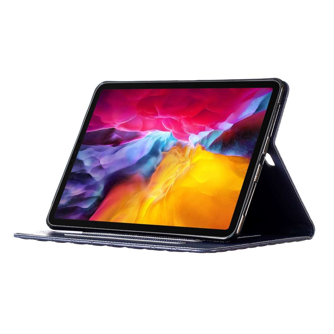For iPad Pro 11 2022 / 2021 / 2020 Elegant Rhombic Texture Horizontal Flip Leather Tabl ... (Blue)
