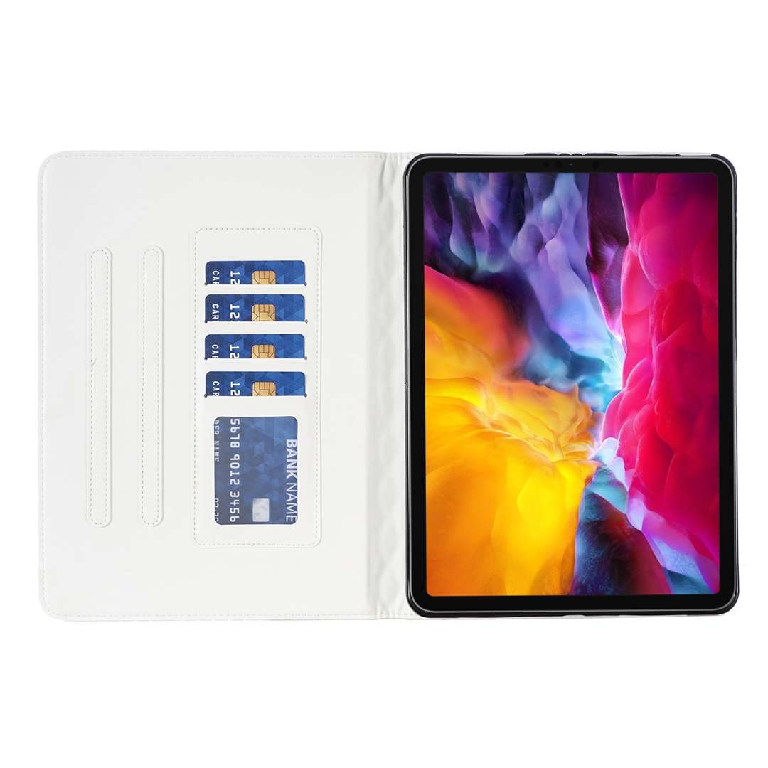 For iPad Pro 11 2022 / 2021 / 2020 Elegant Rhombic Texture Horizontal Flip Leather Tab ... (White)