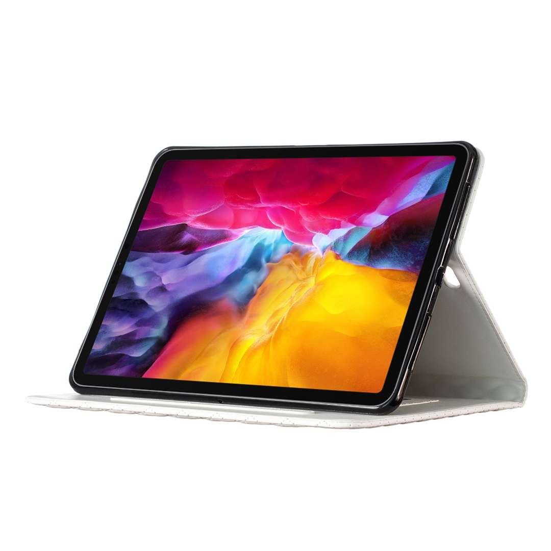 For iPad Pro 11 2022 / 2021 / 2020 Elegant Rhombic Texture Horizontal Flip Leather Tab ... (White)