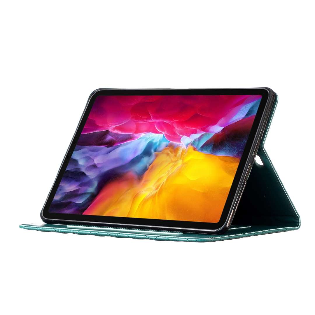 For iPad Pro 11 2022 / 2021 / 2020 Elegant Rhombic Texture Horizontal Flip Leather Tab ... (Green)