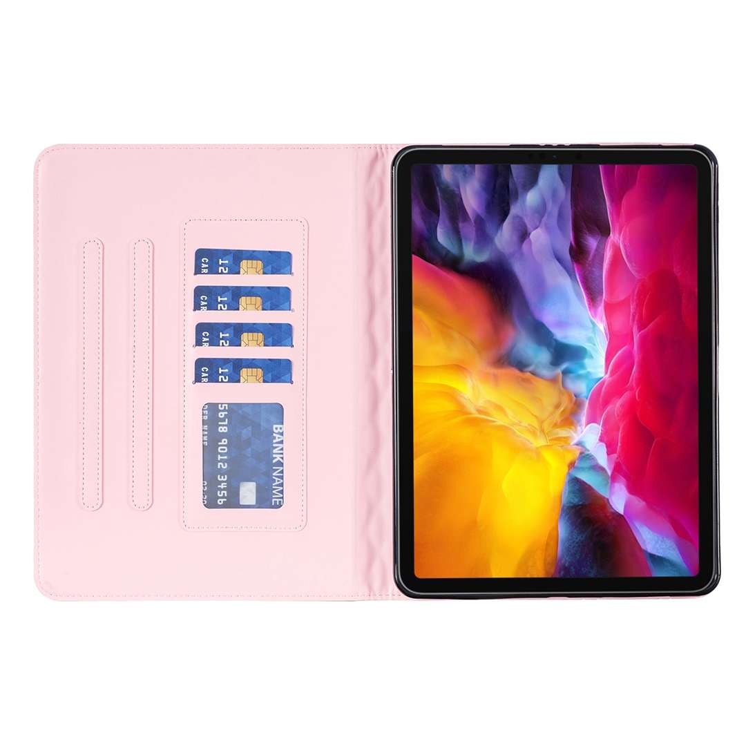 For iPad Pro 11 2022 / 2021 / 2020 Elegant Rhombic Texture Horizontal Flip Leather Tabl ... (Pink)