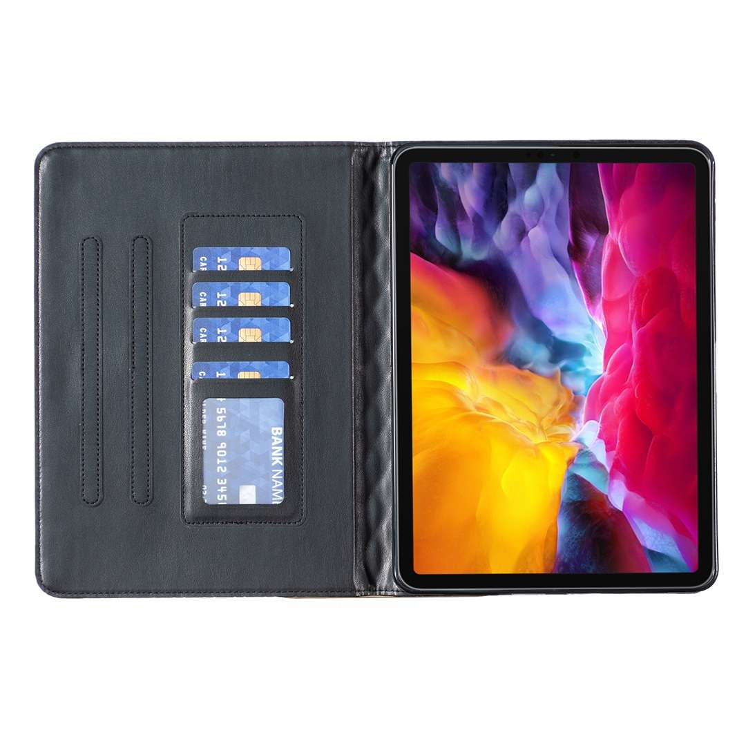 For iPad Pro 11 2022 / 2021 / 2020 Elegant Rhombic Texture Horizontal Flip Leather Tab ... (Black)