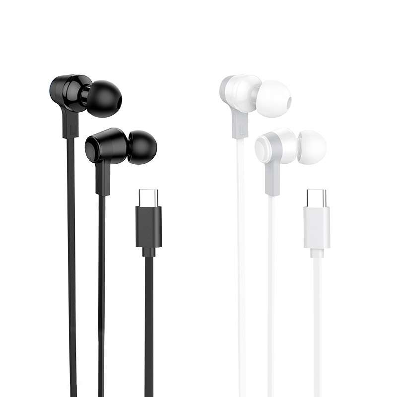 hoco M86 USB-C/Type-C Interface Ocean Universal Digital Earphones with Microphone(White)