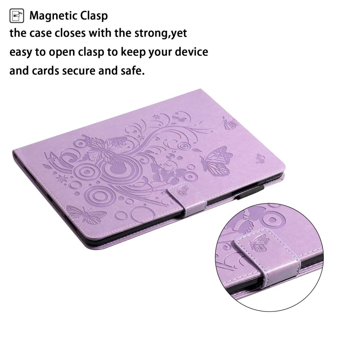 For iPad Pro 11 (2020) Butterflies Embossing Pattern Horizontal Flip Leather Tablet C ... (Purple)