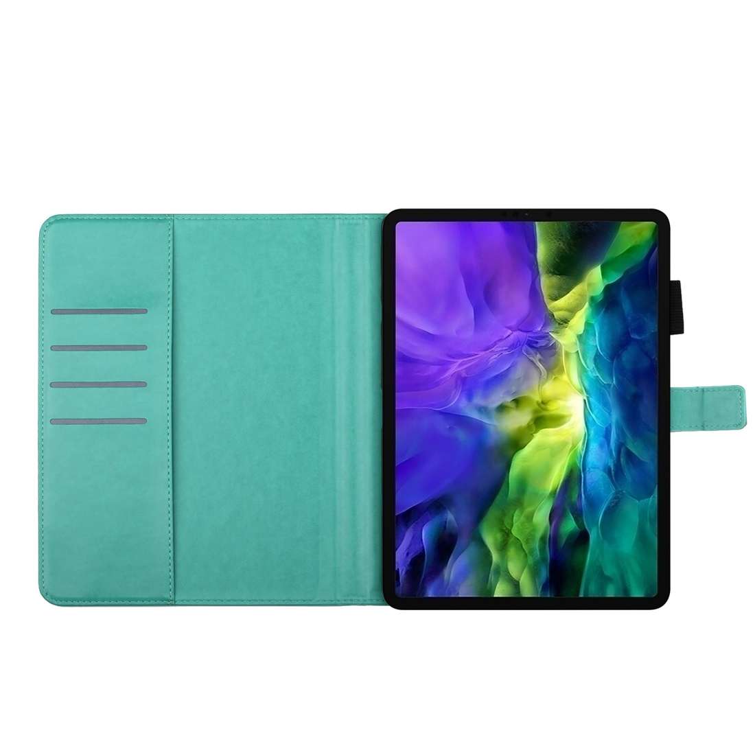 For iPad Pro 11 (2020) Butterflies Embossing Pattern Horizontal Flip Leather Tablet Ca ... (Green)
