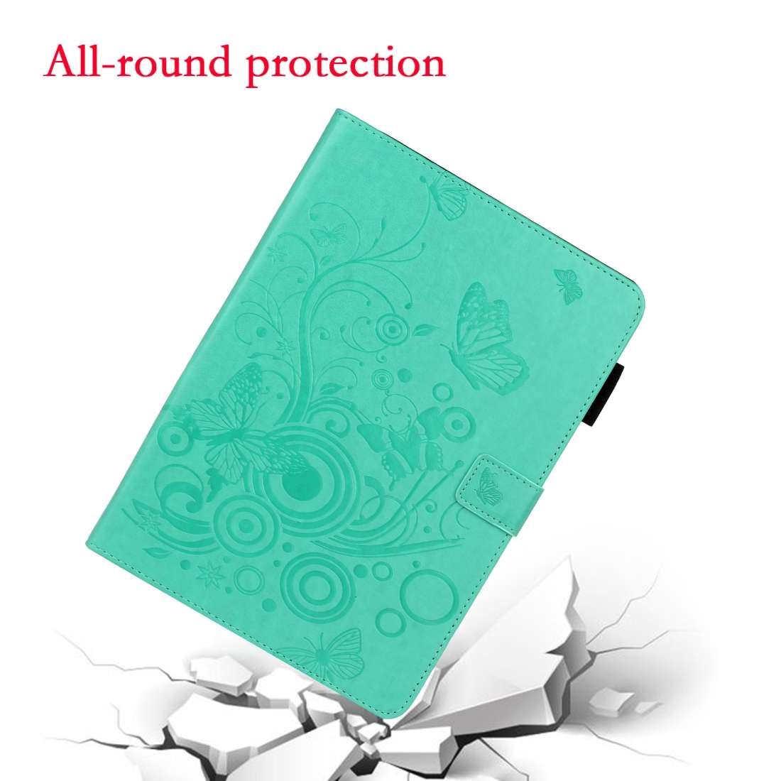 For iPad Pro 11 (2020) Butterflies Embossing Pattern Horizontal Flip Leather Tablet Ca ... (Green)