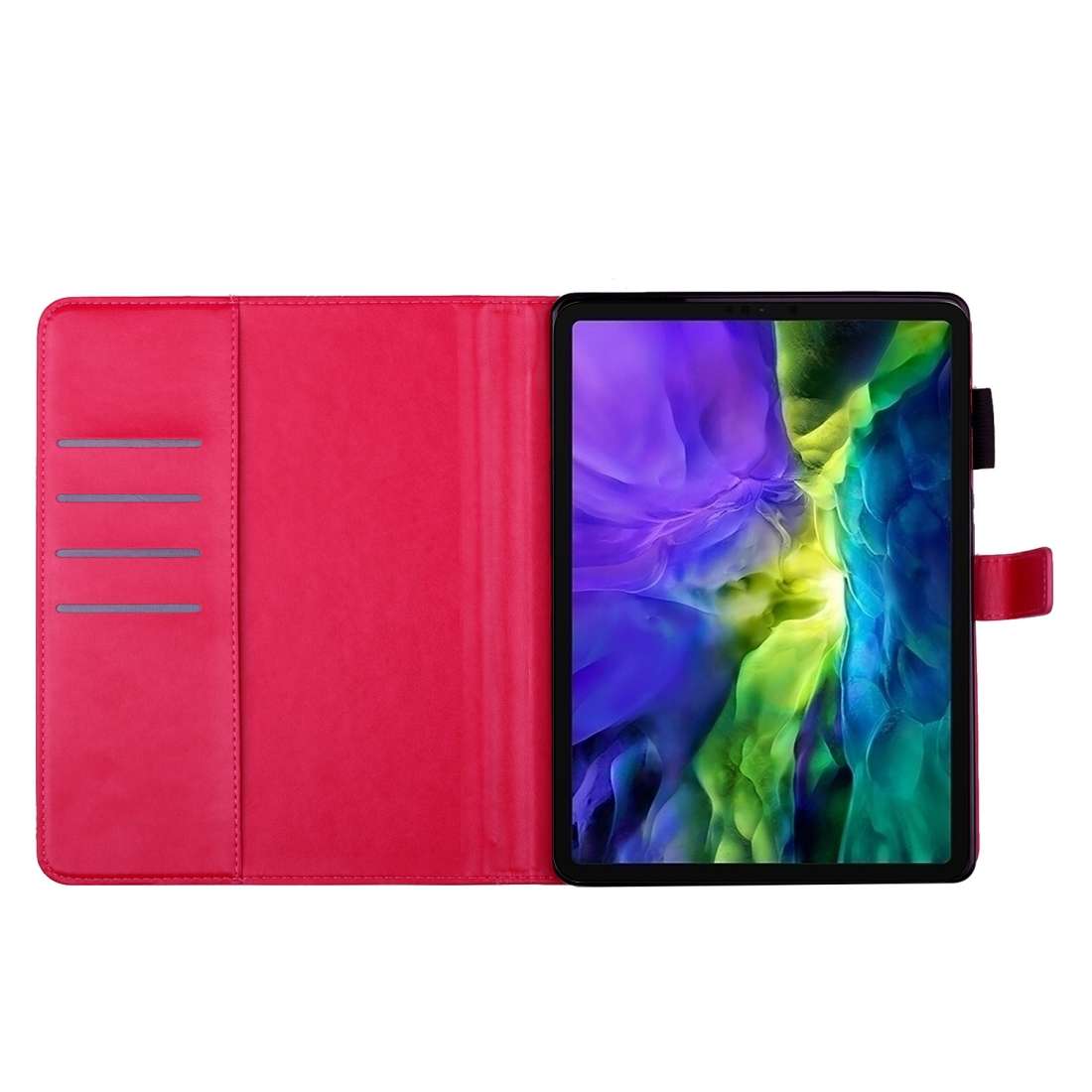 For iPad Pro 11 (2020) Butterflies Embossing Pattern Horizontal Flip Leather Tablet Case ... (Red)