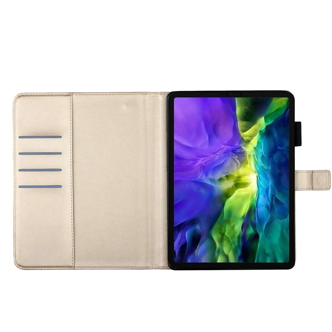For iPad Pro 11 (2020) Butterflies Embossing Pattern Horizontal Flip Leather Tablet Cas ... (Gold)