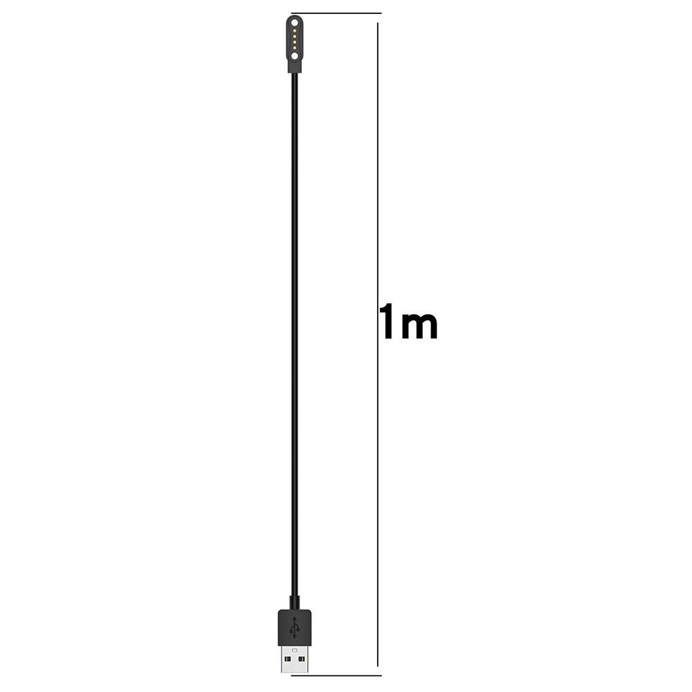 For Ticwatch GTH2 Magnetic Charger USB Smart Watch Charging Cable, Length:1m