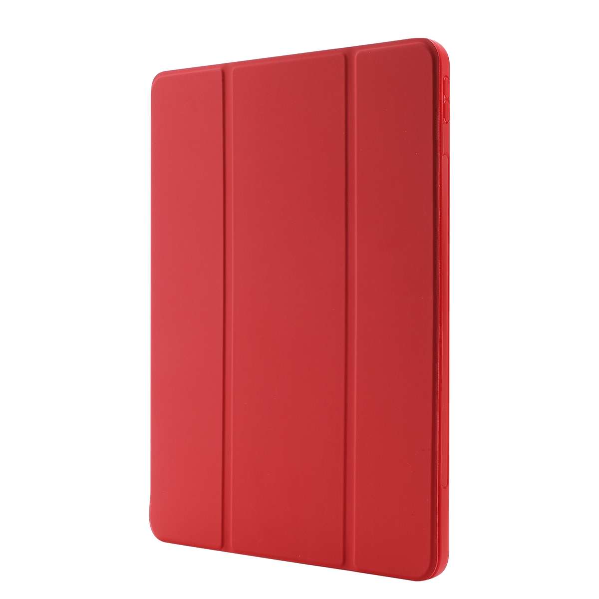 Skin Feel Pen Holder Tri-fold Tablet Leather Case For iPad Pro 11 2022 / 2021 / 2020 / 2018(Red)