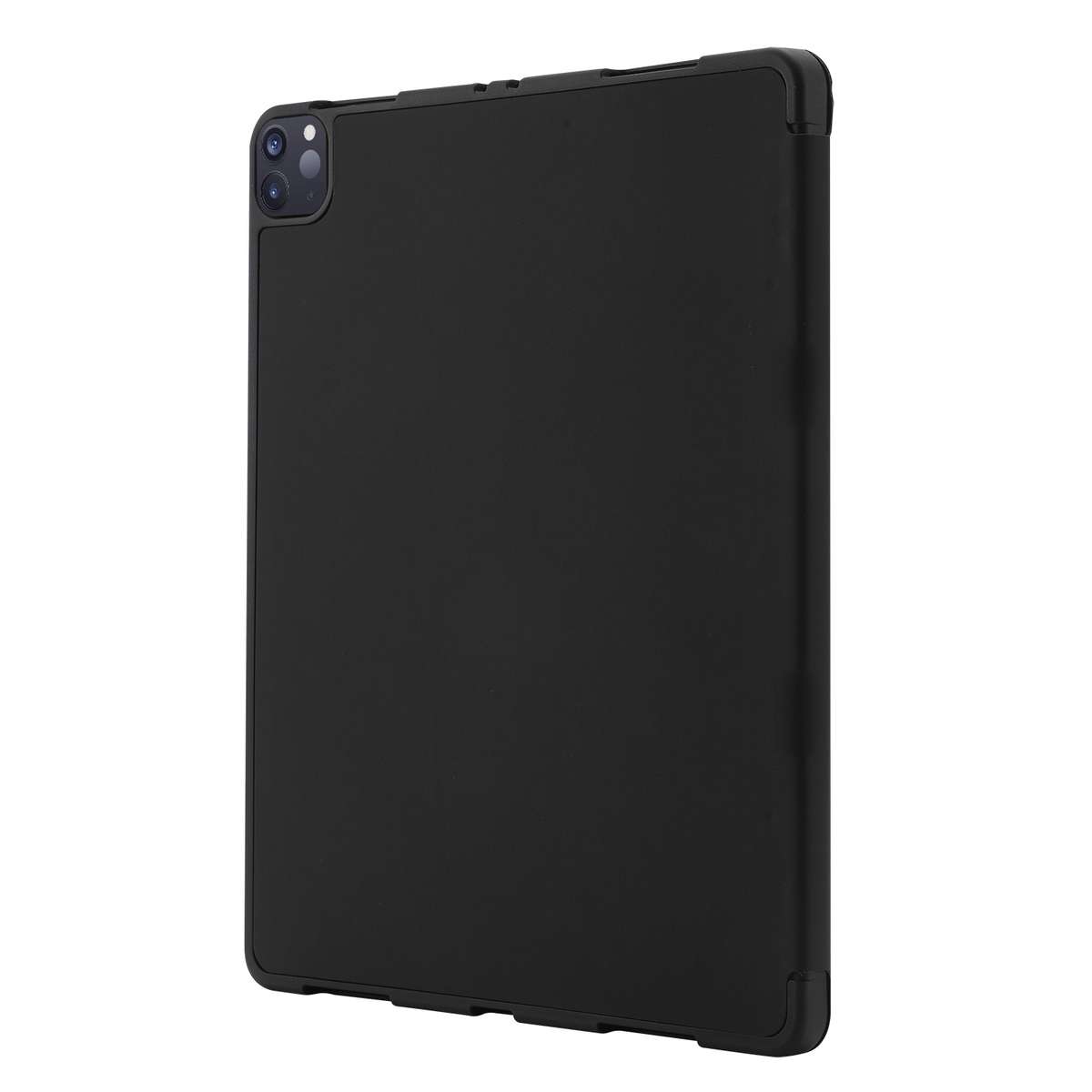 Skin Feel Pen Holder Tri-fold Tablet Leather Case For iPad Pro 11 2022 / 2021 / 2020 / 2018(Black)