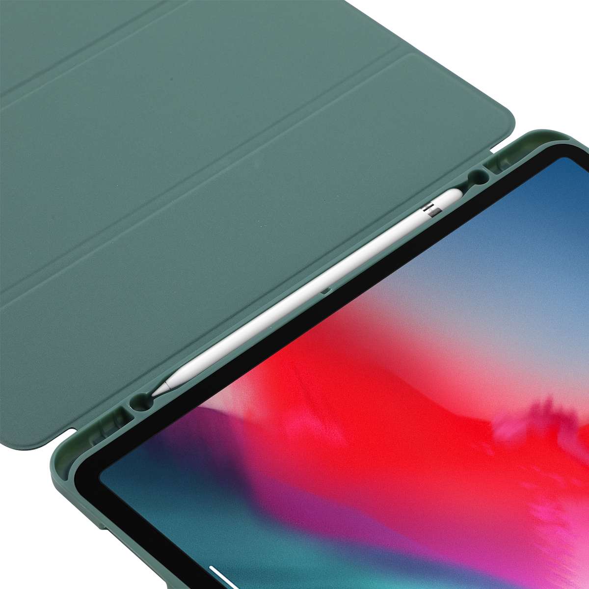 Skin Feel Pen Holder Tri-fold Tablet Leather Case For iPad Pro 11 2022 / 2021 / 2 ... (Light Blue)