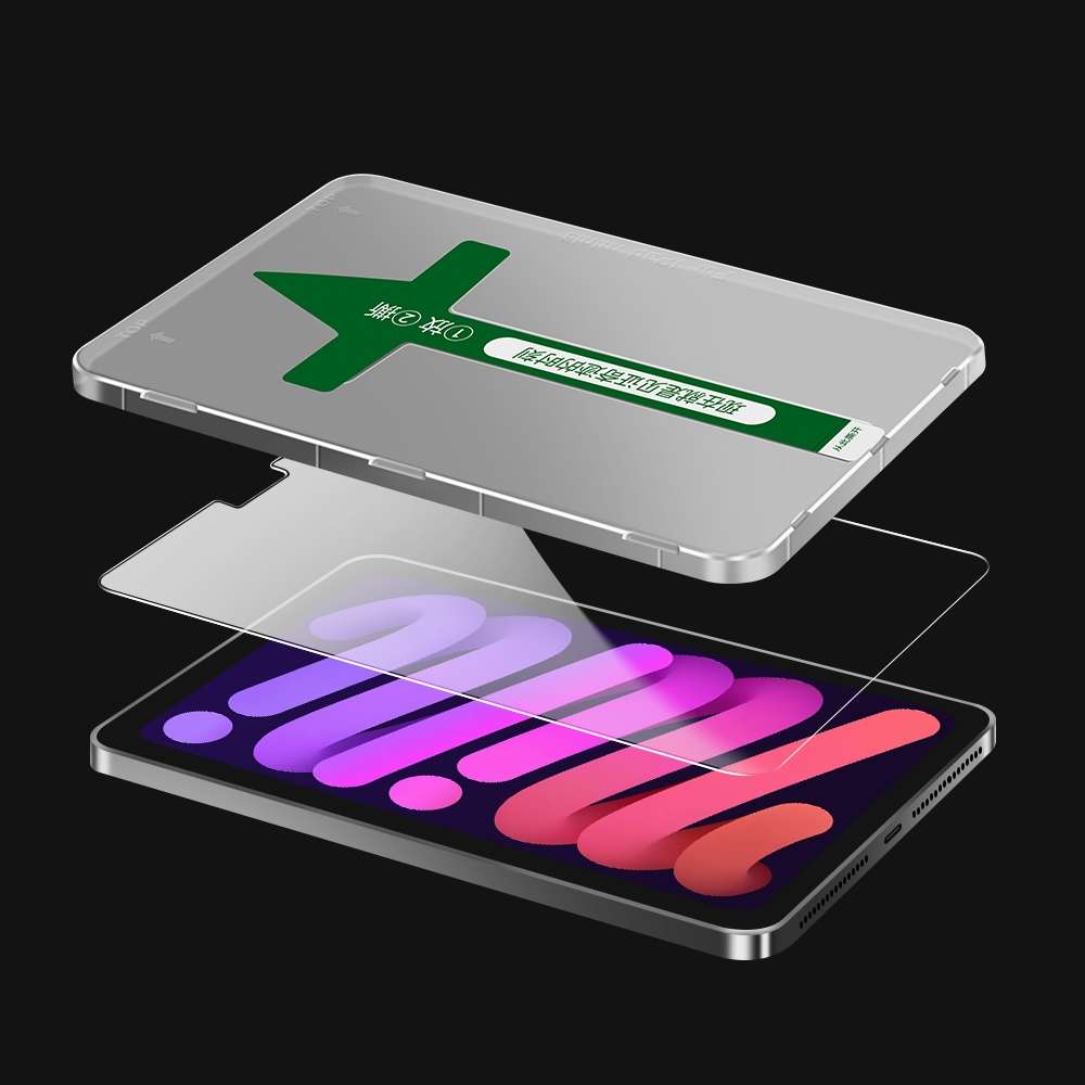 For iPad 9.7 2018 / 2017 / Air 2 / Air 0.3mm Easy Install Green Light Eye-Protection Tempered Glas