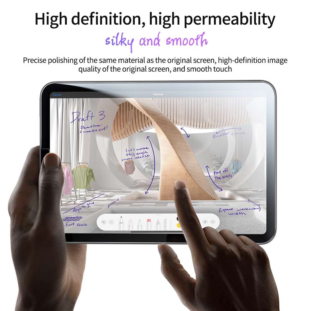For iPad Pro 12.9 2022 / 2021 / 2020 / 2018 0.3mm Easy Install Green Light Eye-Protection Tempered