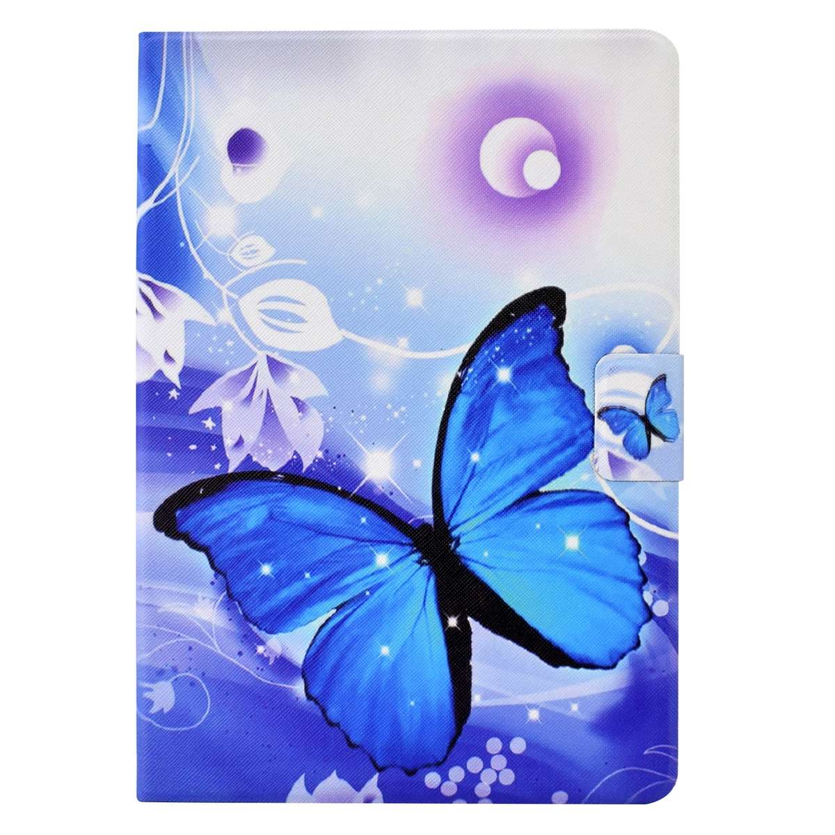For Huawei MediaPad T3 10 Electric Pressed TPU Leather Tablet Case(Blue Butterfly)