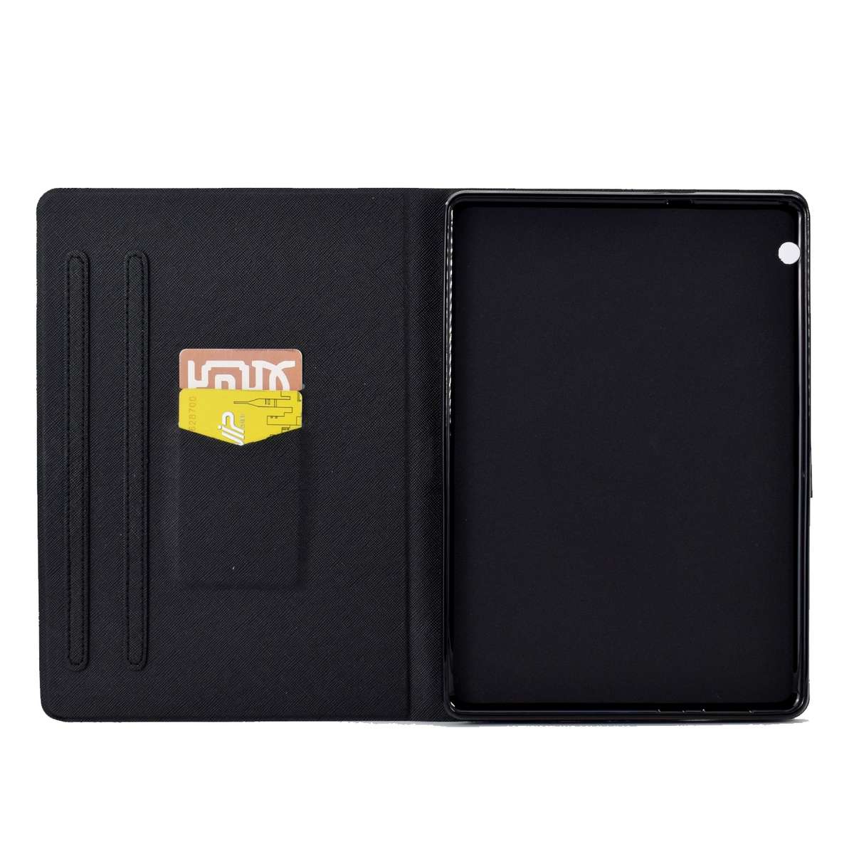 For Huawei MediaPad T3 10 Electric Pressed TPU Leather Tablet Case(Blue Butterfly)