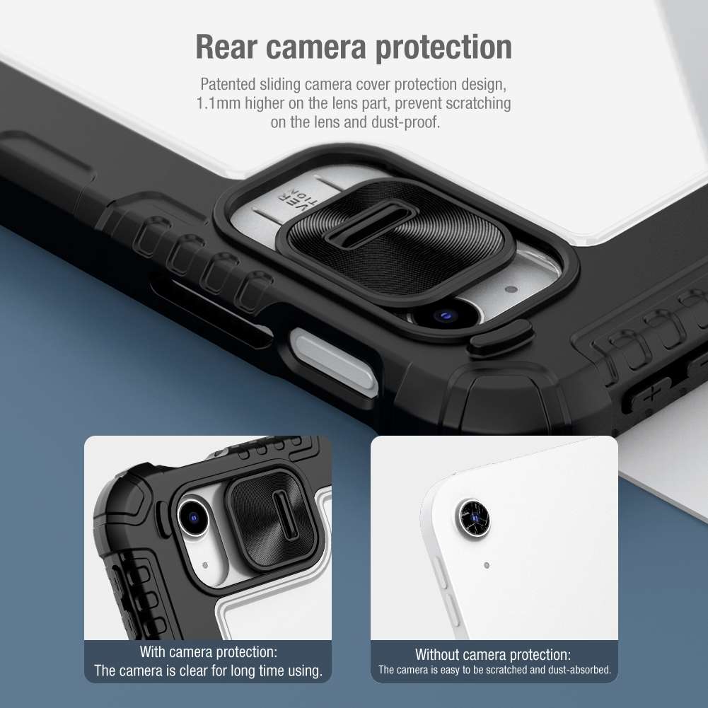 For iPad 2025 / 2022 NILLKIN Bumper Pro Leather Tablet Case(Black)