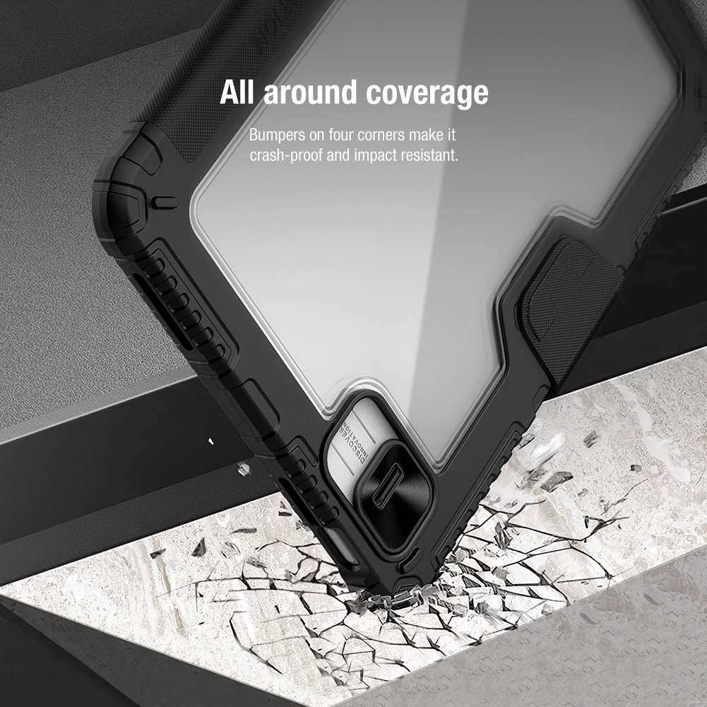 For iPad 2025 / 2022 NILLKIN Bumper Pro Leather Tablet Case(Black)