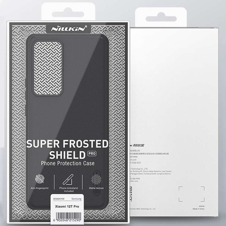 For Xiaomi 12T Pro NILLKIN Frosted Shield Pro PC + TPU Phone Case(Black)