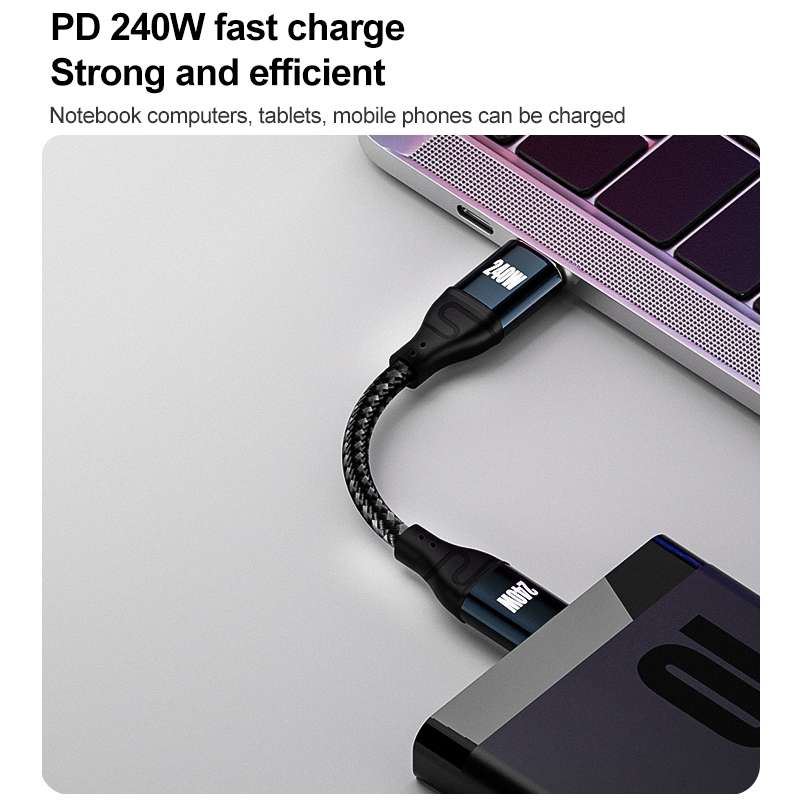 PD 240W Type-C to Type-C Fast Charge Data Cable, Length:1m