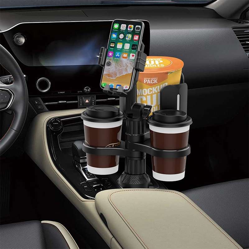 B08 Car Drink Water Cup Mobile Phone Holder(Grey)