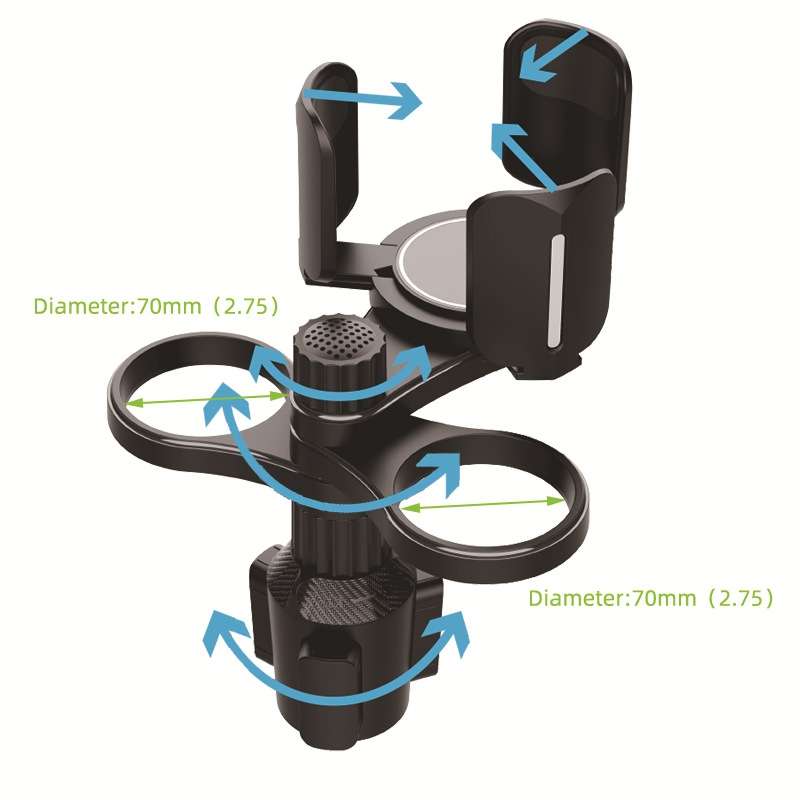B07 Car Drink Water Cup Holder(Black)