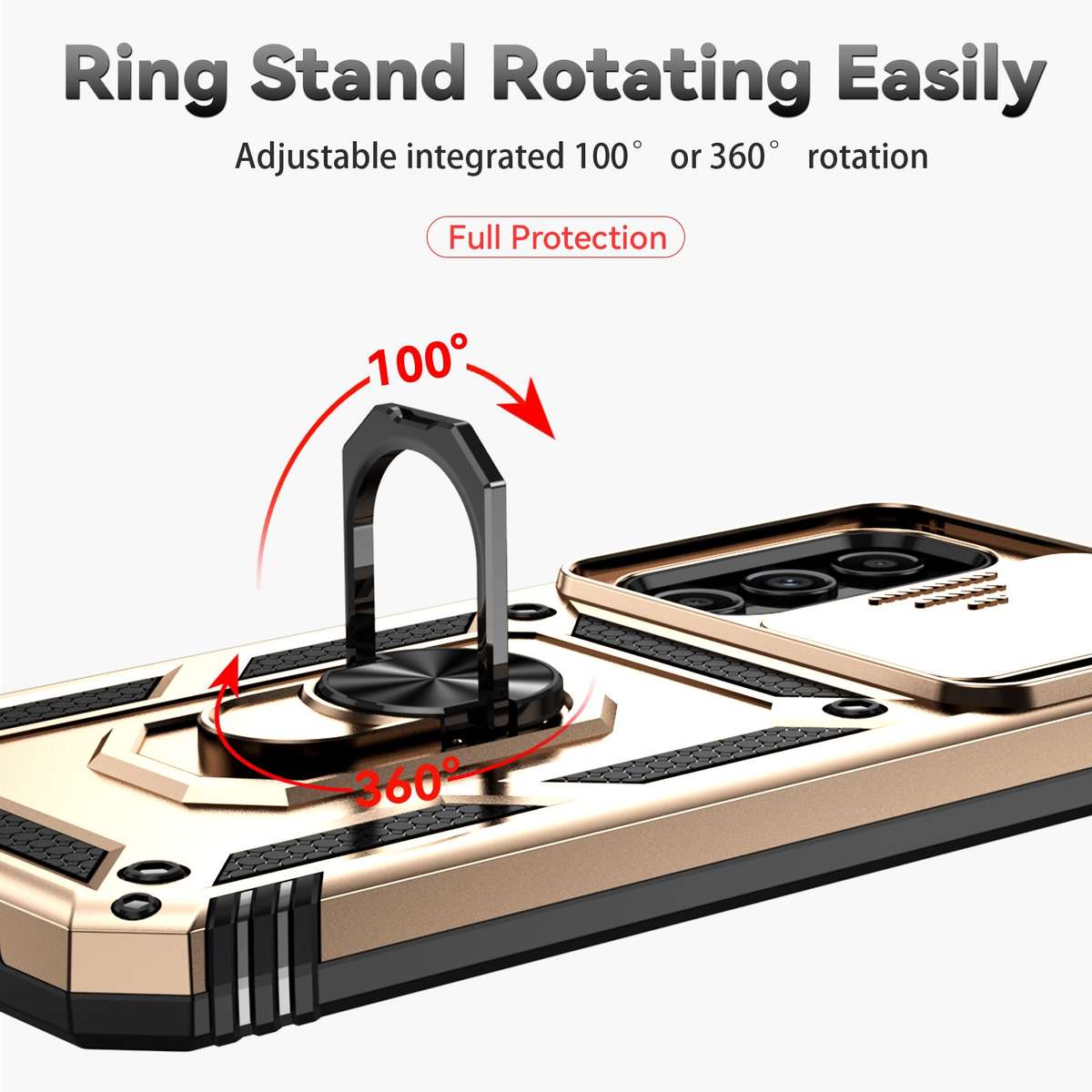 For Samsung Galaxy A54 5G Sliding Camshield Holder Phone Case(Black)