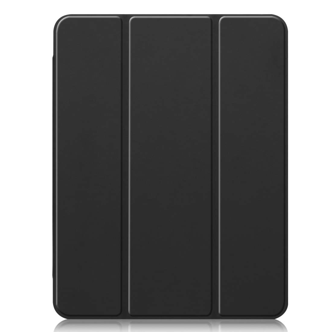 For iPad Pro 12.9 inch (2020) Three-folding Horizontal Flip PU Leather + Clear TPU Bac ... (Black)