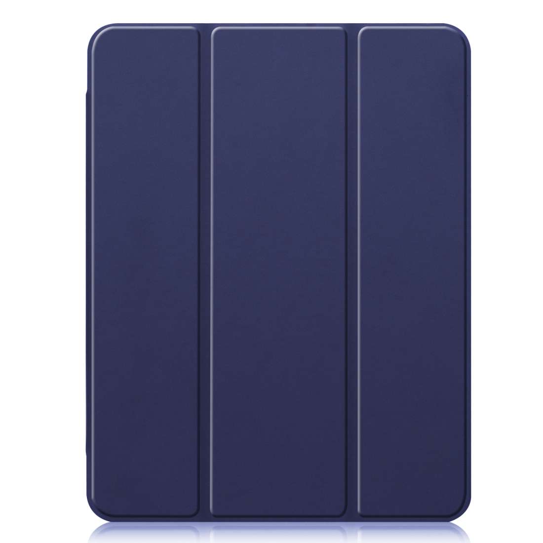 For iPad Pro 12.9 inch (2020) Three-folding Horizontal Flip PU Leather + Clear TPU ... (Dark Blue)
